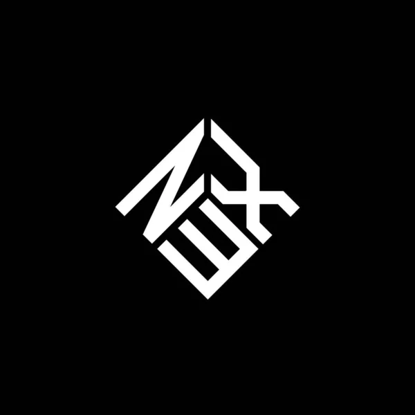 Projekt Logo Litery Nwx Czarnym Tle Nwx Twórcze Inicjały Koncepcja — Wektor stockowy