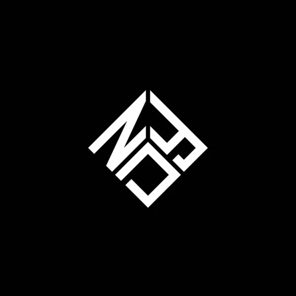 Ndy Lettre Logo Design Sur Fond Noir Ndy Initiales Créatives — Image vectorielle