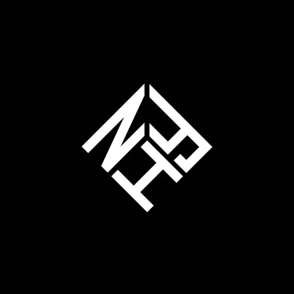 Nhy Letter Logo Ontwerp Zwarte Achtergrond Nhy Creatieve Initialen Letter — Stockvector