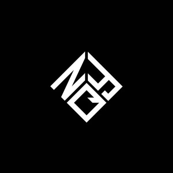 Nqy Buchstabe Logo Design Auf Schwarzem Hintergrund Nqy Kreative Initialen — Stockvektor
