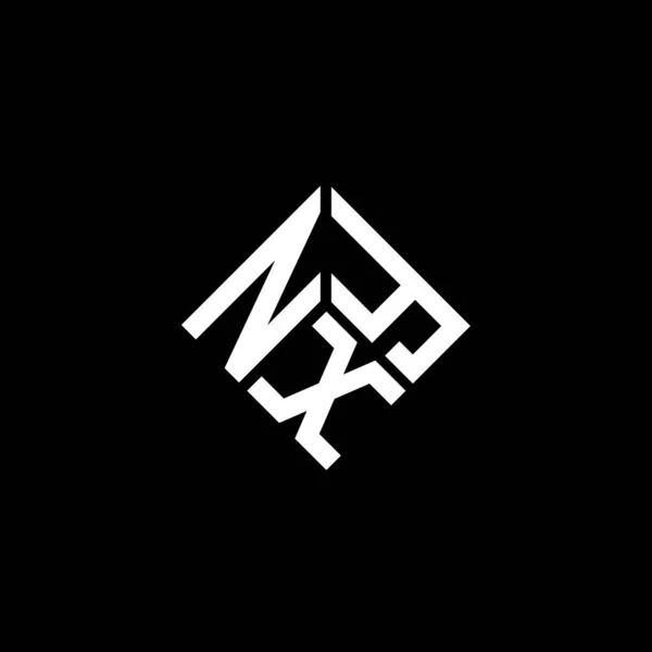 Nxy Lettre Logo Design Sur Fond Noir Nxy Initiales Créatives — Image vectorielle
