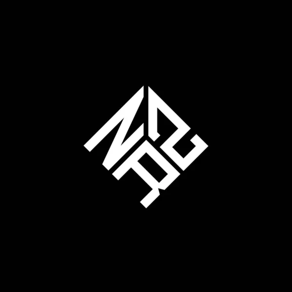 Nrz Letter Logo Design Black Background Nrz Creative Initials Letter — Stock Vector