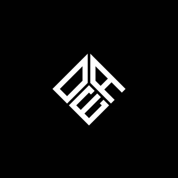 Дизайн Логотипа Oea Черном Фоне Концепция Логотипа Креативными Инициалами Дизайн — стоковый вектор