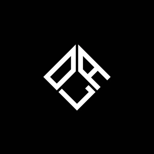 Diseño Del Logotipo Letra Ola Sobre Fondo Negro Ola Iniciales — Archivo Imágenes Vectoriales