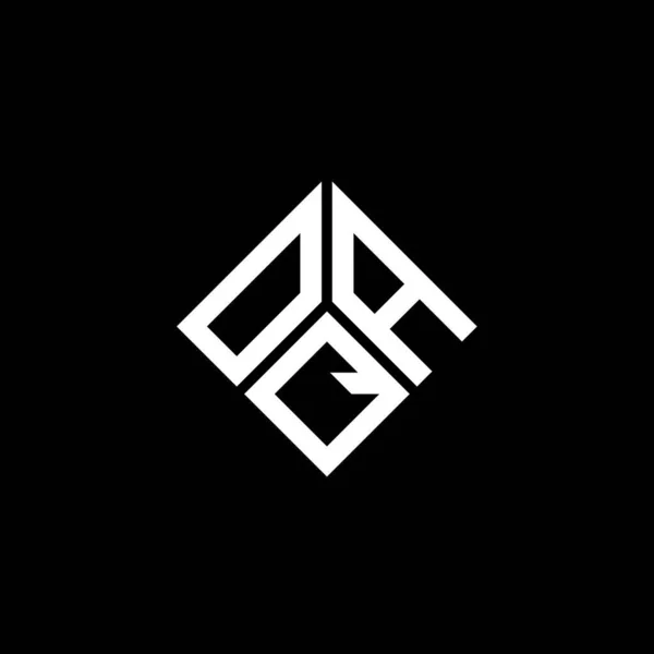 Projekt Logo Litery Oqa Czarnym Tle Kreatywne Inicjały Oqa Koncepcja — Wektor stockowy