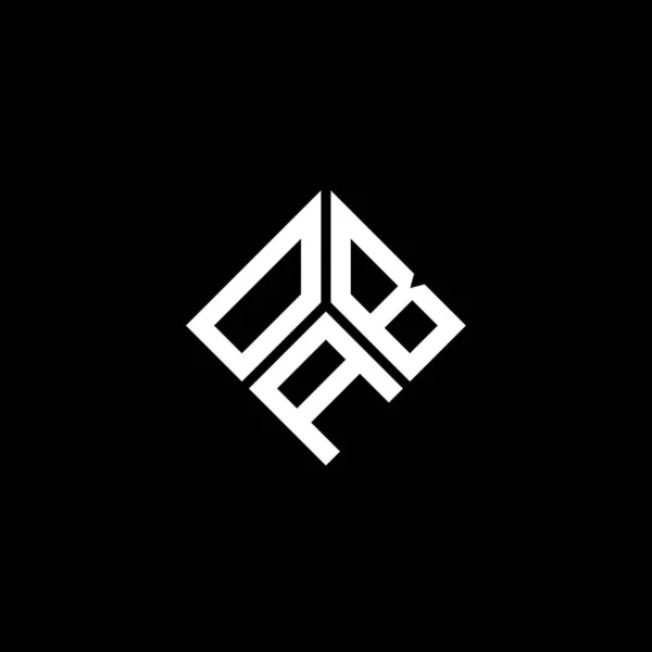 Projekt Logo Litery Oab Czarnym Tle Kreatywne Inicjały Oab Koncepcja — Wektor stockowy