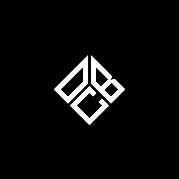 Diseño Del Logo Carta Ocb Sobre Fondo Negro Ocb Iniciales — Archivo Imágenes Vectoriales