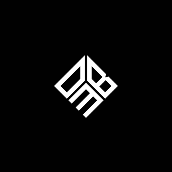 Design Logotipo Carta Omb Fundo Preto Omb Iniciais Criativas Conceito — Vetor de Stock