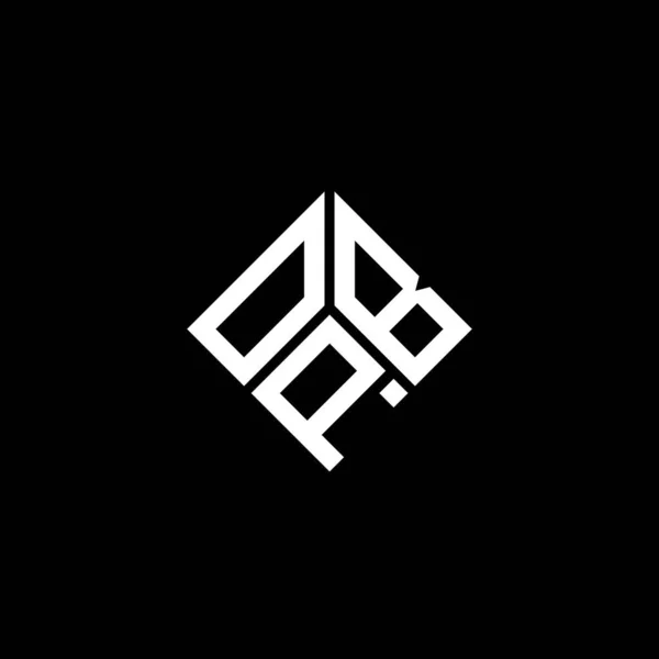 Дизайн Логотипа Opb Чёрном Фоне Концепция Логотипа Инициалами Opb Дизайн — стоковый вектор