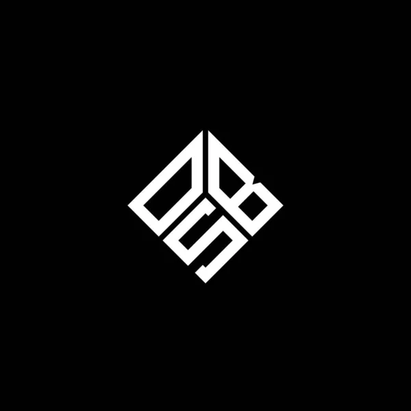 Logo Osb Sfondo Nero Osb Creativo Iniziali Lettera Logo Concetto — Vettoriale Stock