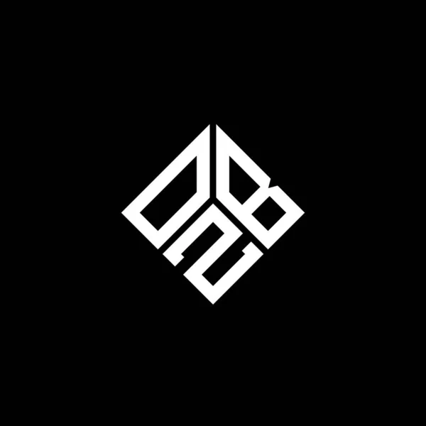 Siyah Arka Planda Ozb Harfi Logo Tasarımı Ozb Yaratıcı Harflerin — Stok Vektör