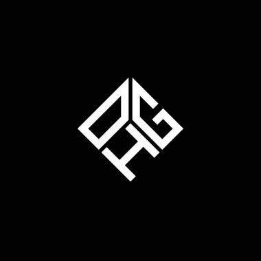 Siyah arka planda OHG harf logosu tasarımı. OHG yaratıcı harflerin baş harfleri logo kavramı. OHG harf tasarımı.