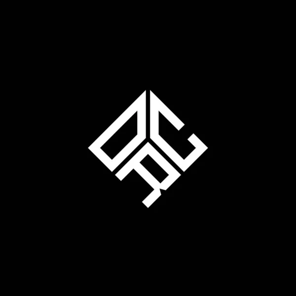Projekt Logo Litery Orc Czarnym Tle Inicjały Twórcze Orc Koncepcja — Wektor stockowy