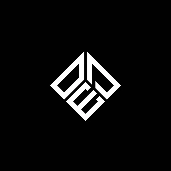 Oed Letter Logo Design Auf Schwarzem Hintergrund Oed Kreative Initialen — Stockvektor
