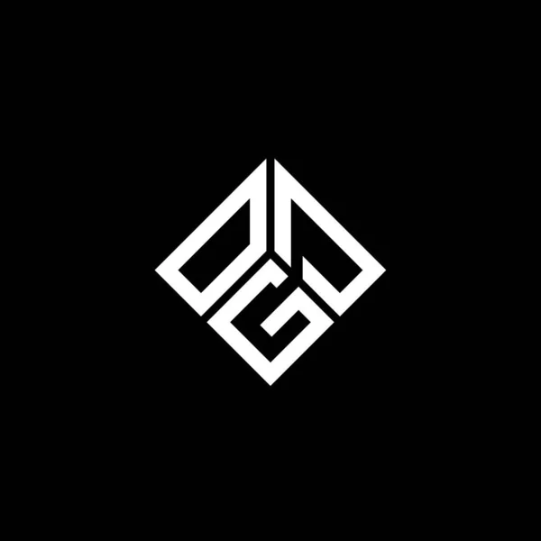 Siyah Arka Planda Ogd Harf Logosu Tasarımı Ogd Yaratıcı Harflerin — Stok Vektör