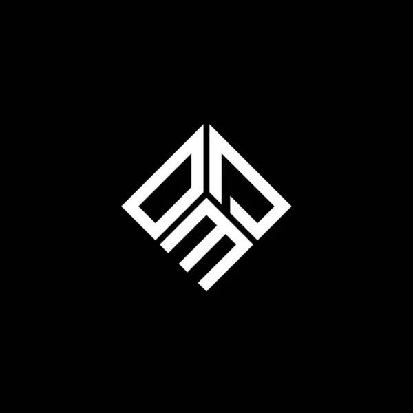 Logo Lettera Omd Sfondo Nero Concetto Logo Lettera Iniziali Creative — Vettoriale Stock