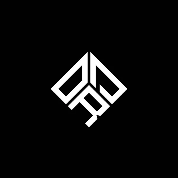 Projekt Logo Litery Ord Czarnym Tle Zamówienia Twórcze Inicjały Litera — Wektor stockowy
