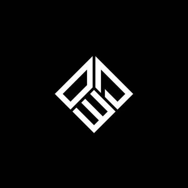 Σχεδιασμός Λογότυπου Owd Γραμμάτων Μαύρο Φόντο Owd Δημιουργικά Αρχικά Γράμμα — Διανυσματικό Αρχείο