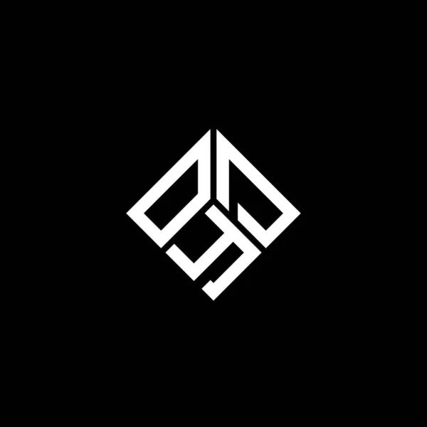 Siyah Arka Planda Oyd Harf Logosu Tasarımı Oyd Yaratıcı Harflerin — Stok Vektör