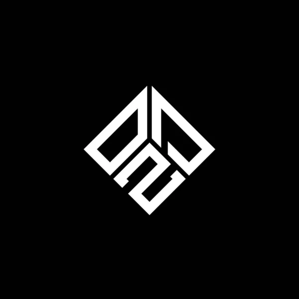 Logo Lettera Ozd Sfondo Nero Ozd Creativo Iniziali Lettera Logo — Vettoriale Stock