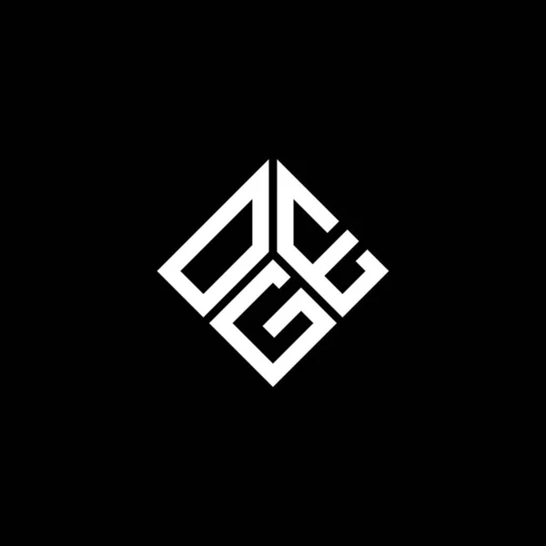 Diseño Del Logotipo Letra Oge Sobre Fondo Negro Oge Iniciales — Archivo Imágenes Vectoriales