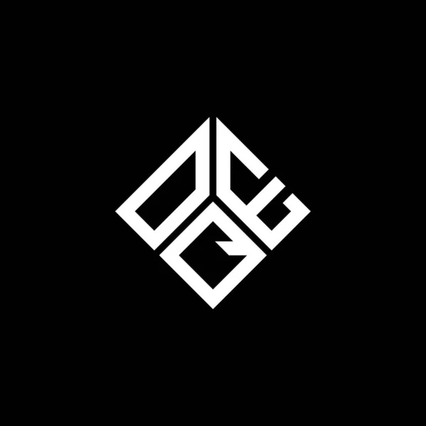 Дизайн Логотипа Oqe Чёрном Фоне Концепция Логотипа Инициалами Oqe Дизайн — стоковый вектор