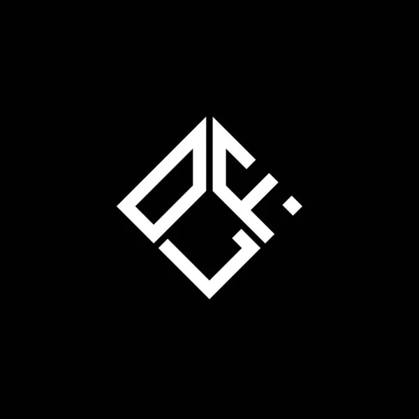 Diseño Del Logotipo Letra Olf Sobre Fondo Negro Olf Iniciales — Archivo Imágenes Vectoriales