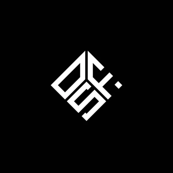 Osf Letter Logo Design Auf Schwarzem Hintergrund Osf Kreative Initialen — Stockvektor