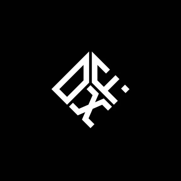 Diseño Del Logotipo Letra Oxf Sobre Fondo Negro Oxf Iniciales — Archivo Imágenes Vectoriales