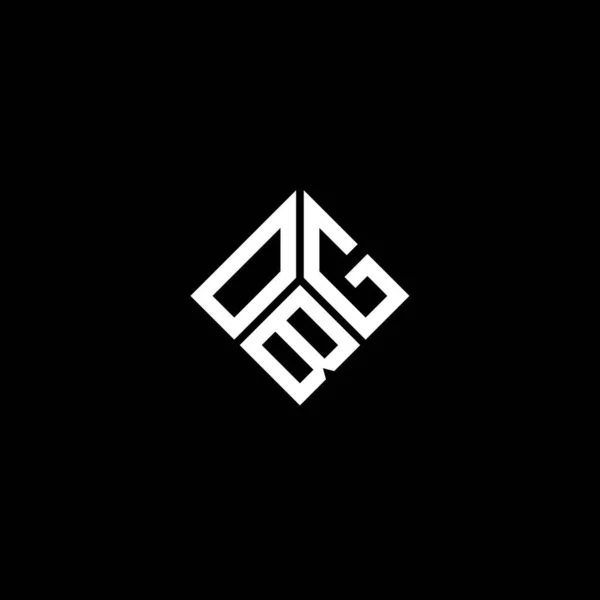 Diseño Del Logotipo Letra Obg Sobre Fondo Negro Obg Iniciales — Vector de stock