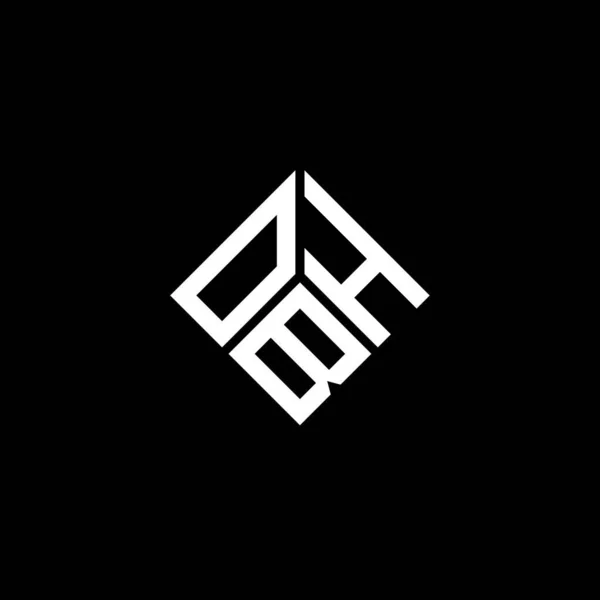 Projekt Logo Litery Obh Czarnym Tle Pomysł Logo Kreatywnych Inicjałów — Wektor stockowy