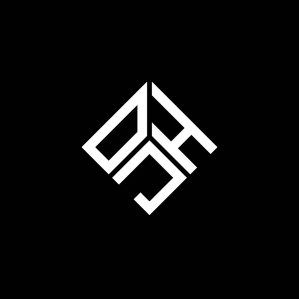 Ojh Letter Logo Design Black Background Ojh Creative Initials Letter — Stock Vector