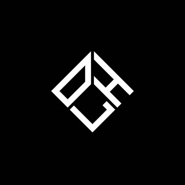 Olh Γράμμα Σχέδιο Λογότυπο Μαύρο Φόντο Δημιουργικά Αρχικά Olh Έννοια — Διανυσματικό Αρχείο