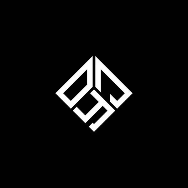 黒を基調としたOyjレターロゴデザイン Oyjクリエイティブイニシャルレターロゴコンセプト Oyj手紙デザイン — ストックベクタ