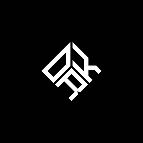 Ork Letter Logo Design Auf Schwarzem Hintergrund Ork Kreative Initialen — Stockvektor