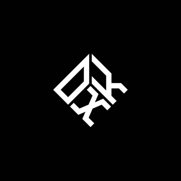Дизайн Логотипа Oxk Чёрном Фоне Концепция Логотипа Инициалами Oxk Дизайн — стоковый вектор