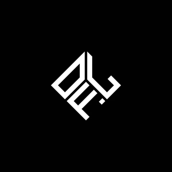 Ofl Lettre Logo Design Sur Fond Noir Ofl Initiales Créatives — Image vectorielle