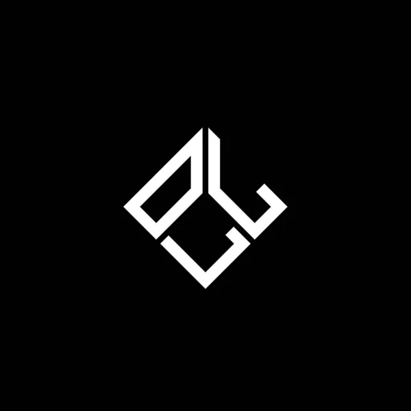 Oll Projekt Logo Litery Czarnym Tle Oll Twórcze Inicjały Koncepcja — Wektor stockowy