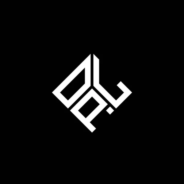 Дизайн Логотипа Opl Чёрном Фоне Opl Креативные Инициалы Буквенно Логотипная — стоковый вектор