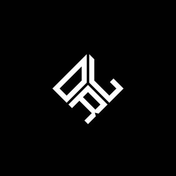 Orl Lettre Logo Design Sur Fond Noir Orl Initiales Créatives — Image vectorielle
