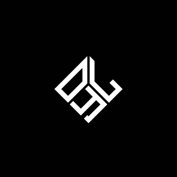 Σχεδιασμός Λογότυπου Γραμμάτων Oyl Μαύρο Φόντο Δημιουργικά Αρχικά Oyl Έννοια — Διανυσματικό Αρχείο