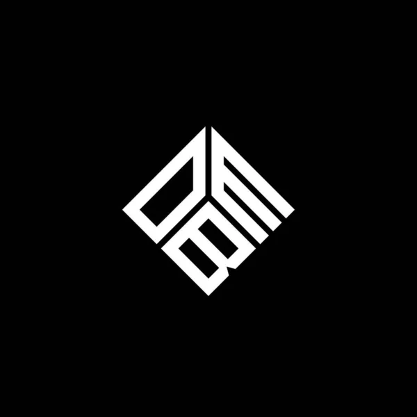 Obm Letter Logo Ontwerp Zwarte Achtergrond Obm Creatieve Initialen Letter — Stockvector