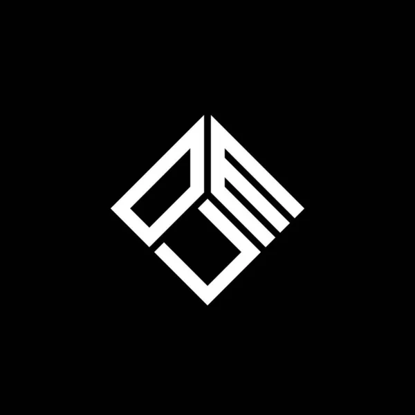 Дизайн Логотипа Oum Чёрном Фоне Творческие Инициалы Oum Буквенно Логотипная — стоковый вектор