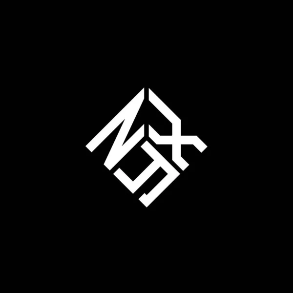 Дизайн Логотипа Буквы Nyx Черном Фоне Концепция Логотипа Инициалами Nyx — стоковый вектор