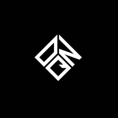 Siyah arka planda OQN harfi logo tasarımı. OQN yaratıcı harflerin baş harfleri logo kavramı. OQN harf tasarımı.