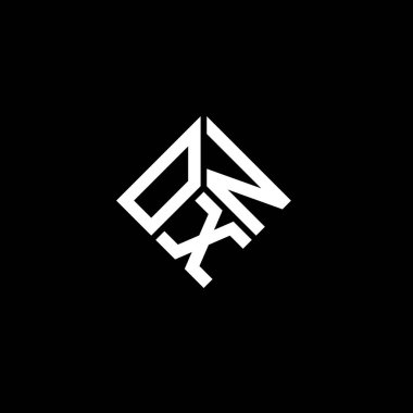 Siyah arkaplanda OXN harf logosu tasarımı. OXN yaratıcı harflerin baş harfleri logo kavramı. OXN harf tasarımı.