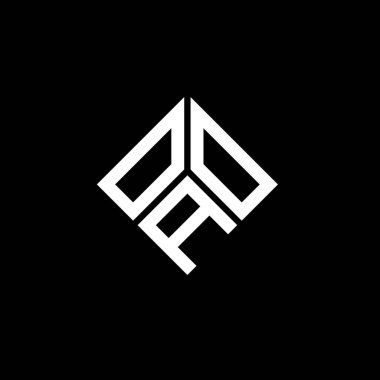 Siyah arka planda OAO harf logosu tasarımı. OAO yaratıcı harflerin baş harfleri logo kavramı. OAO harf tasarımı.