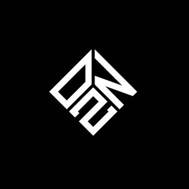 Siyah arka planda OZN harfi logo tasarımı. OZN yaratıcı harflerin baş harfleri logo kavramı. OZN harf tasarımı.