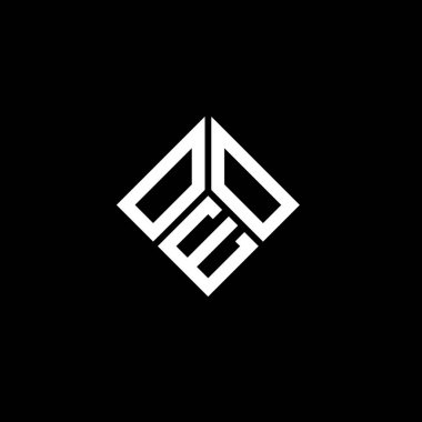 Siyah arka planda OEO harf logosu tasarımı. OEO yaratıcı harflerin baş harfleri logo kavramı. OEO harf tasarımı.