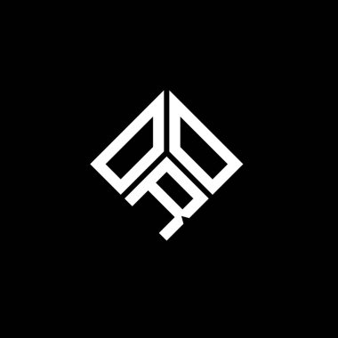 Siyah arkaplanda ORO harfi logosu tasarımı. ORO yaratıcı harflerin baş harfleri logo kavramı. ORO harf tasarımı.